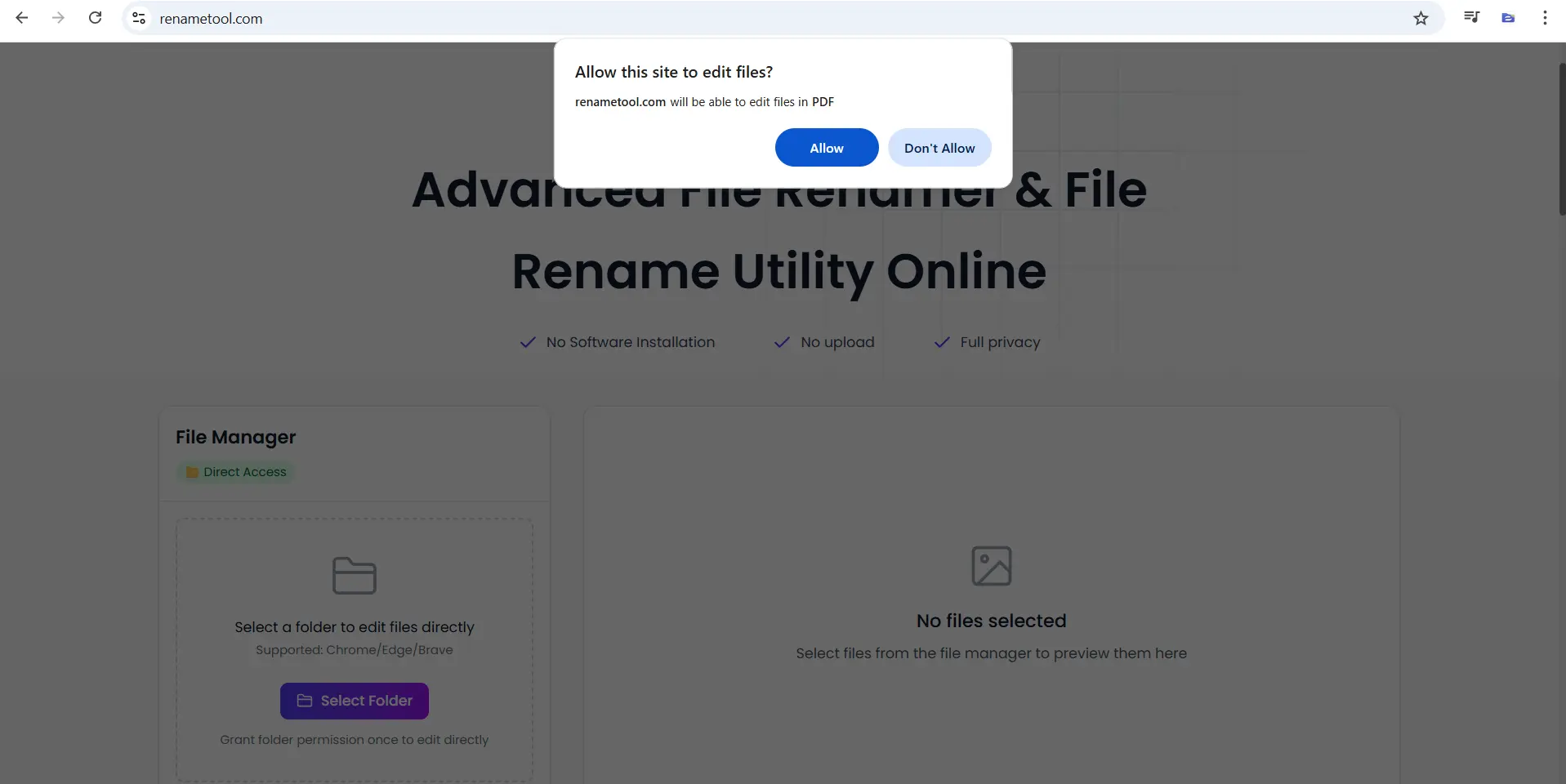 RenameTool – Advanced File Renamer & File Organizer Online